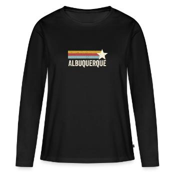 USA City Star Years Rétro - Vintage Albuquerque - T-shirt manches longues Premium bio Femme - noir - Devant - Julia (174cm)