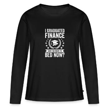 J’ai terminé le financement - T-shirt manches longues Premium bio Femme - noir - Devant - Julia (174cm)