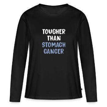 Plus dur que le cancer de l’estomac - T-shirt manches longues Premium bio Femme - noir - Devant - Julia (174cm)