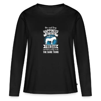 Riding - Frisian Horse - Women's Premium Organic Long Sleeve Shirt - black - Front - Julia (174cm)