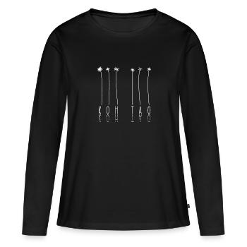 Palm - Île de Thaïlande Koh Tao - T-shirt manches longues Premium bio Femme - noir - Devant - Julia (174cm)