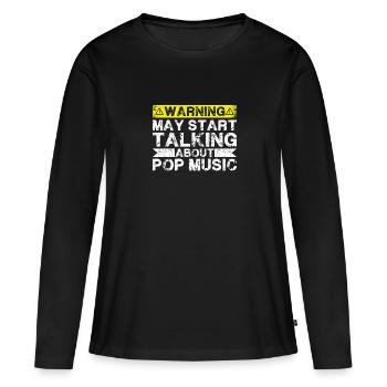 En parlant de musique pop - T-shirt manches longues Premium bio Femme - noir - Devant - Julia (174cm)