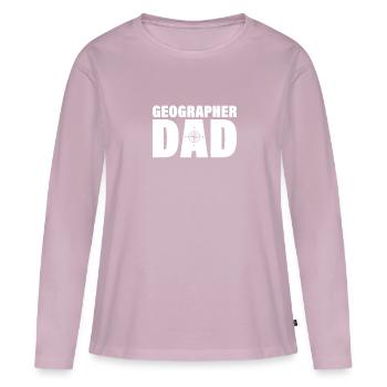 Job - Geograph Dad - Women's Premium Organic Long Sleeve Shirt - dusky pink - Front - Julia (174cm)