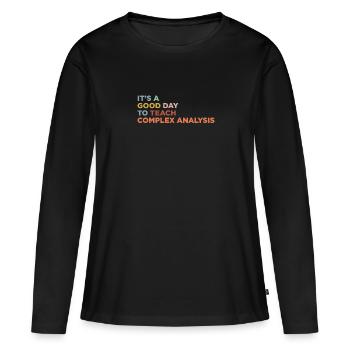 Enseigner l’analyse complexe aux enseignants - T-shirt manches longues Premium bio Femme - noir - Devant - Julia (174cm)