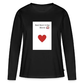 mum - Women's Premium Organic Long Sleeve Shirt - black - Front - Julia (174cm)