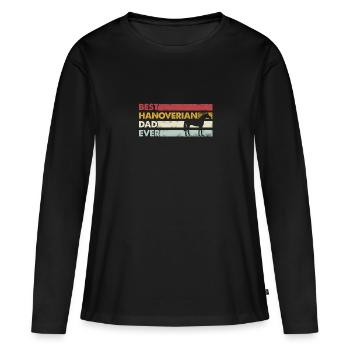 Meilleur père de tous les temps - Hanovrien - T-shirt manches longues Premium bio Femme - noir - Devant - Julia (174cm)
