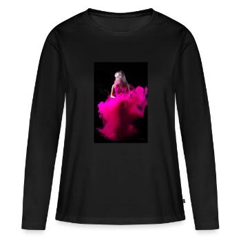 Magenta Beauté 4 - T-shirt manches longues Premium bio Femme - noir - Devant - Julia (174cm)
