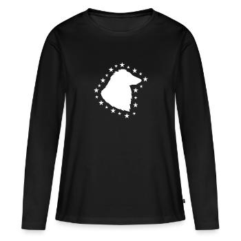 Collie - Frauen Premium Bio Langarmshirt - Schwarz - Vorne - Julia (174cm)