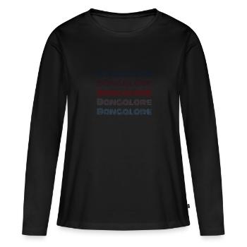 Vintage India City - Retro Bangalore - T-shirt manches longues Premium bio Femme - noir - Devant - Julia (174cm)