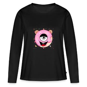 Cyclope doux - T-shirt manches longues Premium bio Femme - noir - Devant - Julia (174cm)