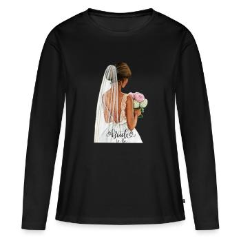 La future mariée - T-shirt manches longues Premium bio Femme - noir - Devant - Julia (174cm)