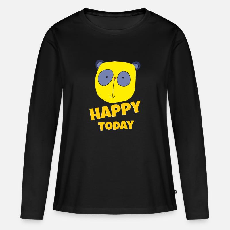 Koala Happy Today - Women's Premium Organic Long Sleeve Shirt - black