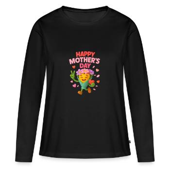 ChatGPT Image 17 mai 2025 09 21 42 - T-shirt manches longues Premium bio Femme - noir - Devant - Julia (174cm)