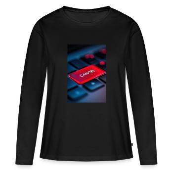 Red Cancel Key Highlight - Women's Premium Organic Long Sleeve Shirt - black - Front - Julia (174cm)