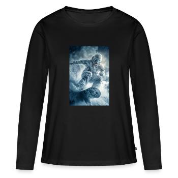 Frozen Thrill Snowboarder - T-shirt manches longues Premium bio Femme - noir - Devant - Julia (174cm)
