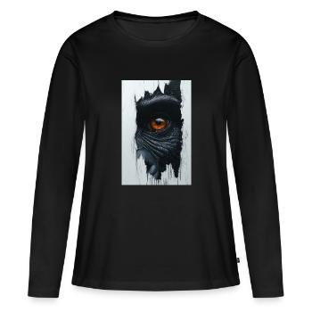 Piercing Primal Gaze - Women's Premium Organic Long Sleeve Shirt - black - Front - Julia (174cm)
