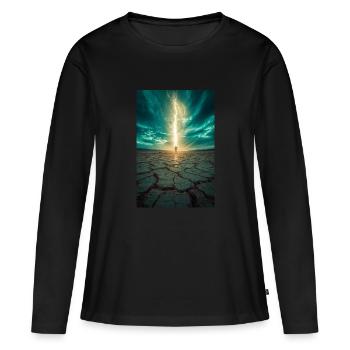 Vom Licht auserwählt - Frauen Premium Bio Langarmshirt - Schwarz - Vorne - Julia (174cm)