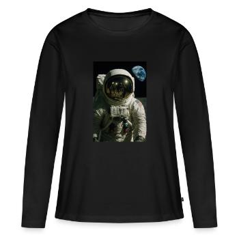 Moon Landing Hoax Concept Art - Women's Premium Organic Long Sleeve Shirt - black - Front - Julia (174cm)
