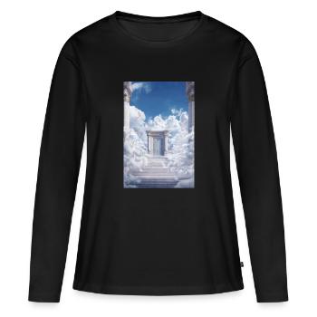 Golden Gates in the Clouds - Women's Premium Organic Long Sleeve Shirt - black - Front - Julia (174cm)