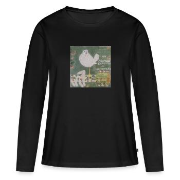 johnny vanni woodstock - T-shirt manches longues Premium bio Femme - noir - Devant - Julia (174cm)