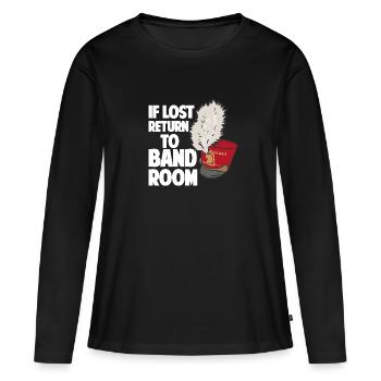 Bei Verlust zurück in den Bandraum Marching Band - Frauen Premium Bio Langarmshirt - Schwarz - Vorne - Julia (174cm)