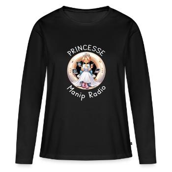 Princesse Manip Radio Manipulatrice Radiologie - T-shirt manches longues Premium bio Femme - noir - Devant - Julia (174cm)