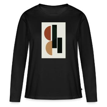 art moderne, équilibre - T-shirt manches longues Premium bio Femme - noir - Devant - Julia (174cm)
