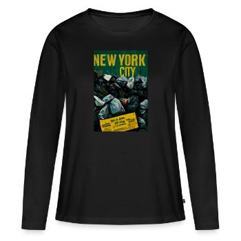 Controverse sur les ordures de la ville de New York - T-shirt manches longues Premium bio Femme - noir - Devant - Julia (174cm)