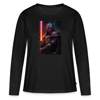 Sabre laser - T-shirt manches longues Premium bio Femme - noir - Devant - Julia (174cm)