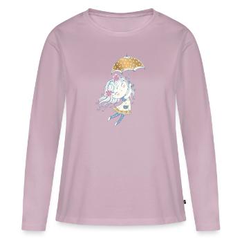 Kleines Mädchen Magic Umbrella: Feenflug - Frauen Premium Bio Langarmshirt - Altrosa - Vorne - Julia (174cm)