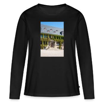 city hall (Rathaus) Quedlinburg Saxony-Anhalt Germ - Women's Premium Organic Long Sleeve Shirt - black - Front - Julia (174cm)