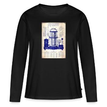 AFFICHE DE TUBUS ELECTRONICUS - T-shirt manches longues Premium bio Femme - noir - Devant - Julia (174cm)
