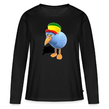 Reggae Bird Jesse - Frauen Premium Bio Langarmshirt - Schwarz - Vorne - Julia (174cm)