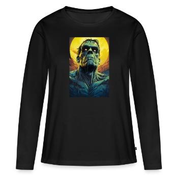 Monstre - T-shirt manches longues Premium bio Femme - noir - Devant - Julia (174cm)