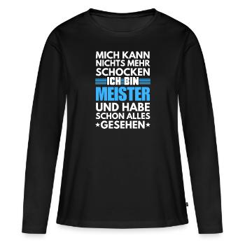 Examen de maîtrise non choquable, examen de maître artisan - T-shirt manches longues Premium bio Femme - noir - Devant - Julia (174cm)