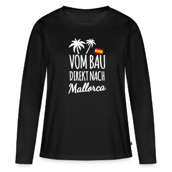 Ouvriers du bâtiment à Majorque - T-shirt manches longues Premium bio Femme - noir - Devant - Julia (174cm)