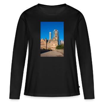 Altes Rathaus, Toronto, Kanada - Frauen Premium Bio Langarmshirt - Schwarz - Vorne - Julia (174cm)