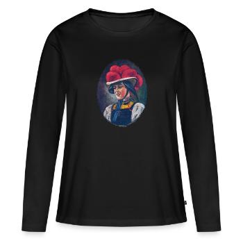 Vierge de la Forêt-Noire avec Bollenhut - T-shirt manches longues Premium bio Femme - noir - Devant - Julia (174cm)