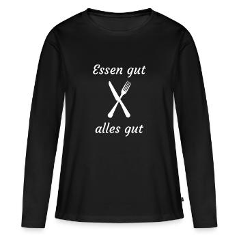 Food good, all right! - Women's Premium Organic Long Sleeve Shirt - black - Front - Julia (174cm)