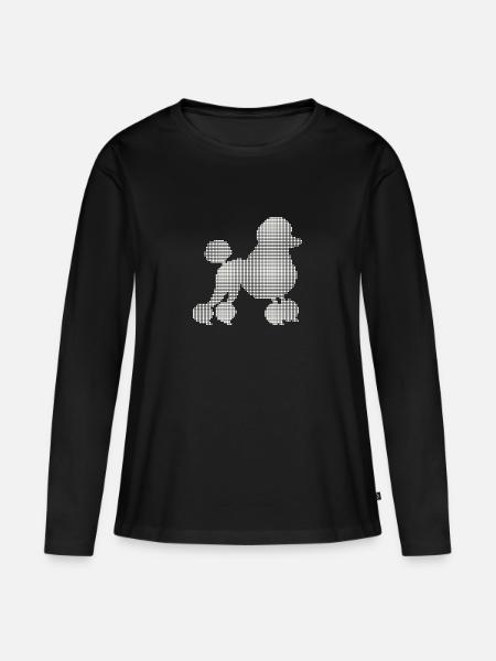 Pudel - Frauen Premium Bio Langarmshirt - Schwarz