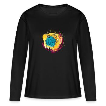 Ein Fuchs muss tun was ein Fuchs tun muss - Frauen Premium Bio Langarmshirt - Schwarz - Vorne - Julia (174cm)