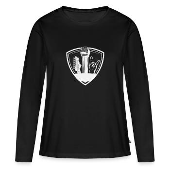 Guitare Hardrock Micro Rock 'n' Roll Band - T-shirt manches longues Premium bio Femme - noir - Devant - Julia (174cm)