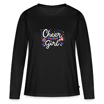 Cheer Girl - Frauen Premium Bio Langarmshirt - Schwarz - Vorne - Julia (174cm)