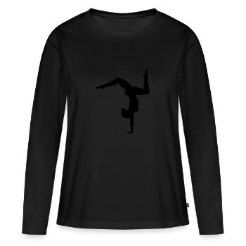Gymnastique, gymnaste, gymnaste - T-shirt manches longues Premium bio Femme - noir - Devant - Julia (174cm)