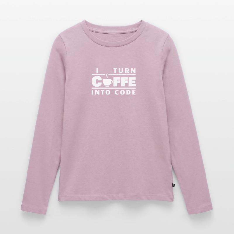 I turn coffee into code - Programmer (Hell) Women's Premium Organic Long Sleeve Shirt