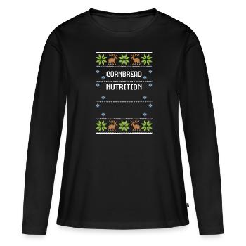 Cornbread Nutrition - Women's Premium Organic Long Sleeve Shirt - black - Front - Julia (174cm)