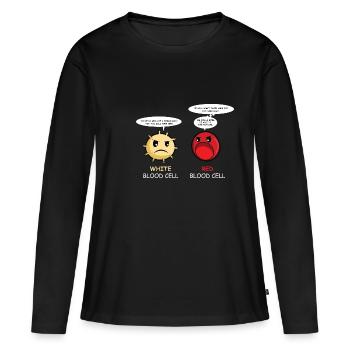 manger des cacahuètes cadeau d’amoureux des arachides - T-shirt manches longues Premium bio Femme - noir - Devant - Julia (174cm)