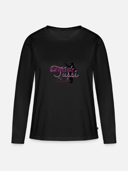 Steuertussi & Business Woman Sandra - Frauen Premium Bio Langarmshirt - Schwarz