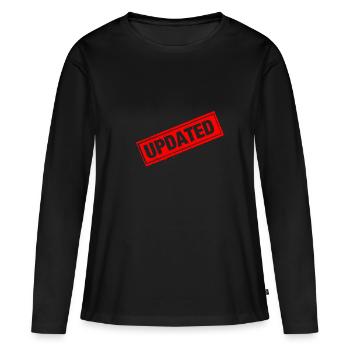 Updated - DSGVO GDPR shirt as a gift - Women's Premium Organic Long Sleeve Shirt - black - Front - Julia (174cm)