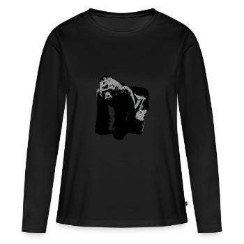 gorilla - T-shirt manches longues Premium bio Femme - noir - Devant - Julia (174cm)